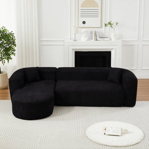 English Elm [video]109.4" Chenille Cloud Sectional Modular L-shape Sofa with Foam Cushion Support W3505S00050