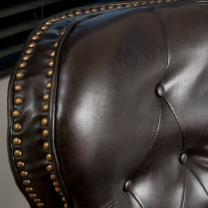 English Elm Push Recliner with Tufted Back Nailhead Trim and Turned Legs for Refined Living 57337.00PU
