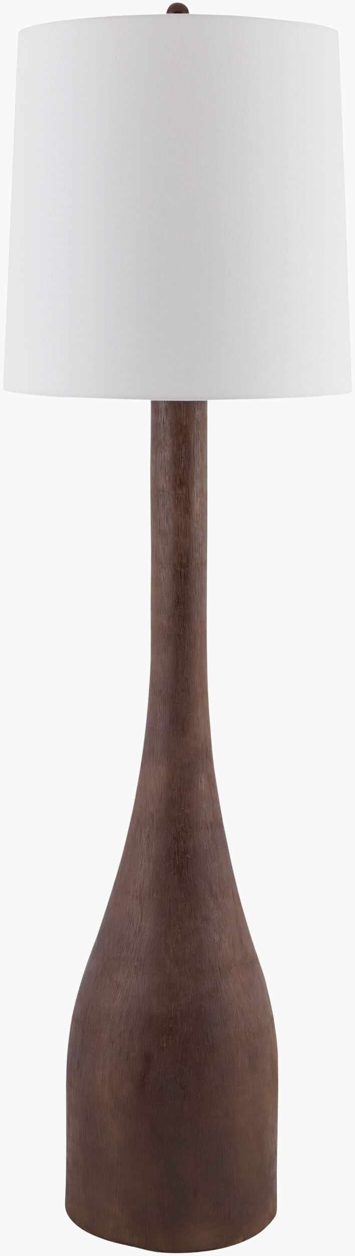 Surya Fonce 68-inch Accent Floor Lamp With Classic Linen Shade - Timeless Elegance For Any Room Decor Body, Black,Shade, White,Finial, Black,Harp, Metallic ,Nickel,Cord, Translucent Resin,Linen,Linen,Linen,Plastic,Resin Fce-001