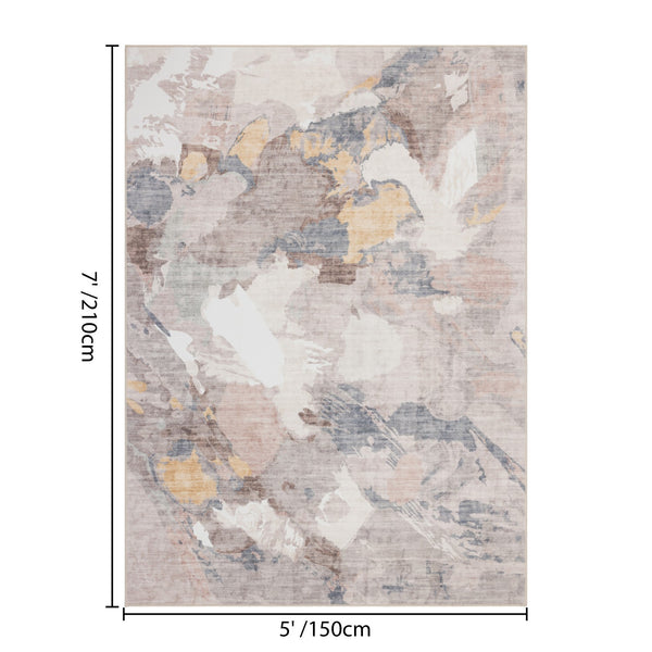 English Elm Premier Floral Multi-color Low Pile Area Rug for Living Rooms Entryways and Hallways B186P479363