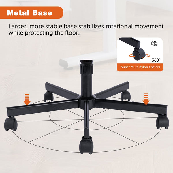 English Elm Orange Velvet Criss Cross Office Chair with Wheels - Ergonomic Swivel, Adjustable Tilt, Plush Pillow Support W3394P336174