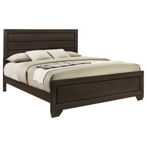English Elm Villeparisis Dark Cocoa Eastern King Panel Bed with Horizontal Panels, Warm Transitional Wood Finish, Sturdy Design Elegant Craftsmanship B062S01088