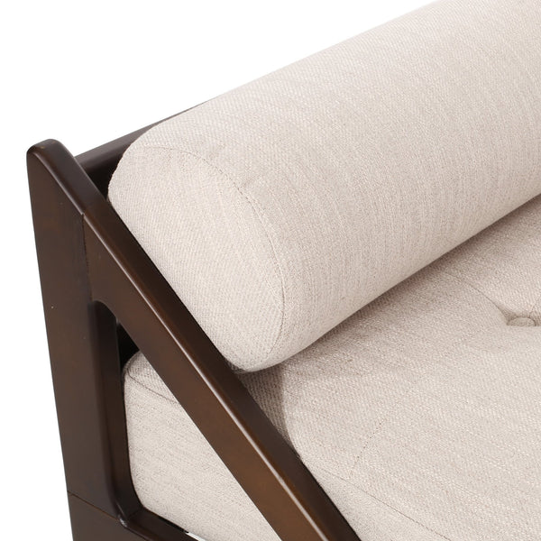 English Elm Chaise Lounge with Button Tufting Waffle Stitch Bentwood Frame for Living Room 70758.00