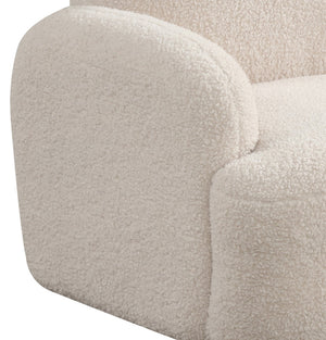 English Elm Rosella Bear Shaped Sherpa Kids Armchair with Sculpted Ears for Playroom Comfort Beige B2749P413207