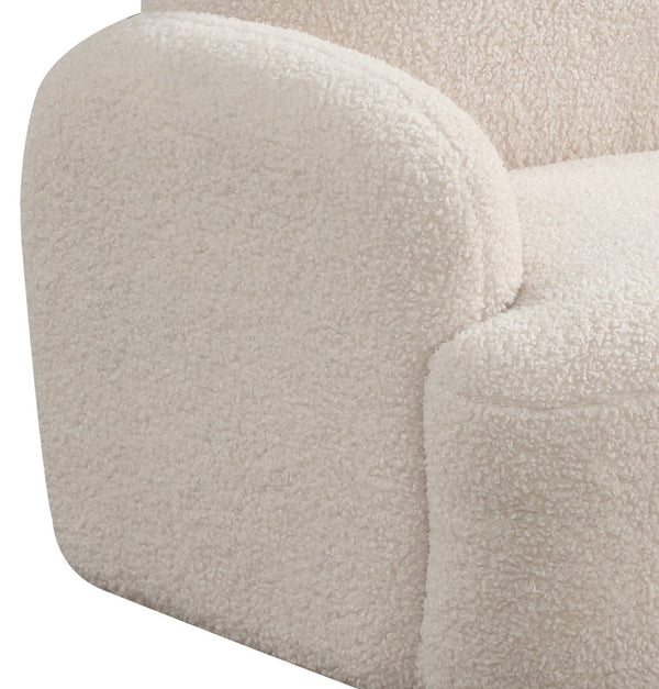 English Elm Rosella Bear Shaped Sherpa Kids Armchair with Sculpted Ears for Playroom Comfort Beige B2749P413207
