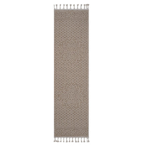 English Elm Loom Luxe Beige Medallion Area Rug - Durable, Stylish Indoor/Outdoor Runner For High-Traffic Spaces B335P289625