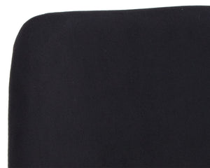 Sunpan Cassius Swivel Dining Armchair - Modern Elegance with Brushed Gold Accents and Stylish Comfort Abbington Black / Bravo Black