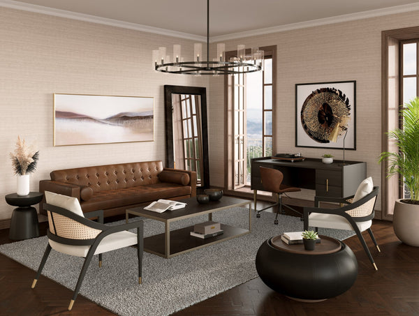 Sunpan Clarabelle Chandelier: Elevate Your Home Decor with Timeless Elegance and Stunning Glass Shades Small - 31W x 31D x 62H