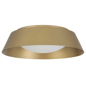 English Elm 15 Inch Matte Round Flush Mount Ceiling Light with Etched Glass Diffuser for Modern Rooms Antique Brass B370P421870