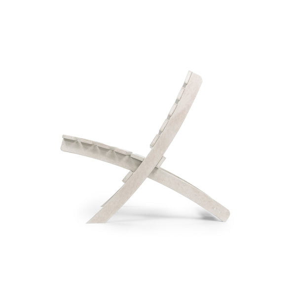 English Elm Grandcourt Recycled Hdpe Outdoor Folding Chair with Marine Grade Hardware for Patio Use Ivory B2745P409677