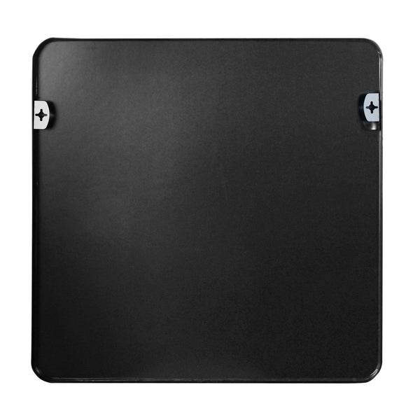 English Elm 30 Black 30 in x 30 in Square Bathroom Mirror with Anti-Rust Aluminum Frame, Shatterproof HD Glass, Easy Install W2203P310399