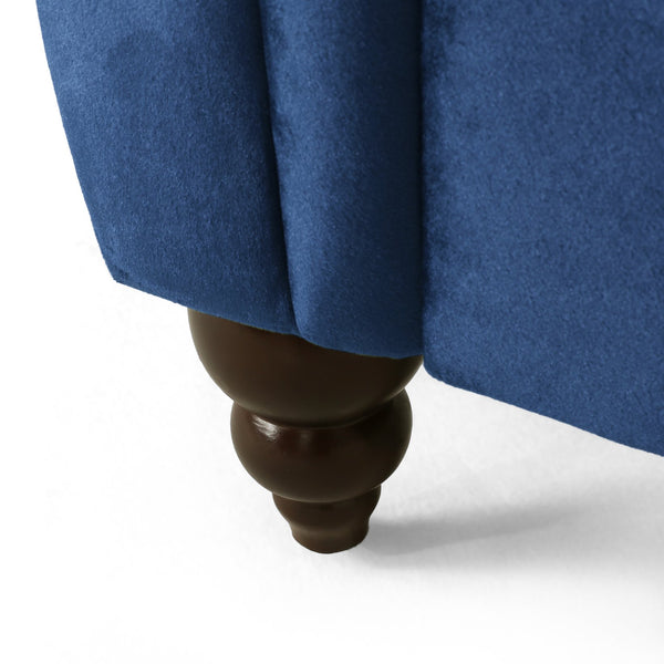 English Elm Christopher Knight Home® - Chaise Lounge Part - Elegant Navy Blue Velvet With Button-Tufted Design For Modern Comfort & Style 67581.00ANBLU