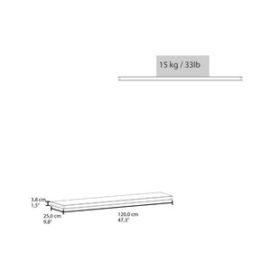 English Elm Shelves - 2-Tier Compact Walnut Storage Solution For Living Rooms, Eco-Friendly & Modern Design B097P395889-GIGA