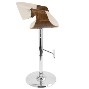 English Elm Mid-century Modern Swivel Barstools with Chrome Base Walnut Arms Set of 3 B202S00793