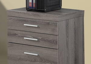 English Elm File Cabinet Mobile Rolling Storage with Smooth Glaze, Locking Casters & Legal Letter Drawers—Contemporary Appeal taupe 26 L x 21 W x 9 H B2710P219596