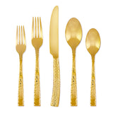 Lenox Hampton Forge Paris Hammered Gold 20 Piece Everyday Flatware Set Metallic, GOLD METAL EFB85G20QT