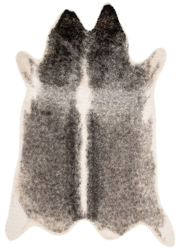 Safavieh Faux Cow Hide 203 Powerloomed  Rug Grey / Ivory FCH203F-68