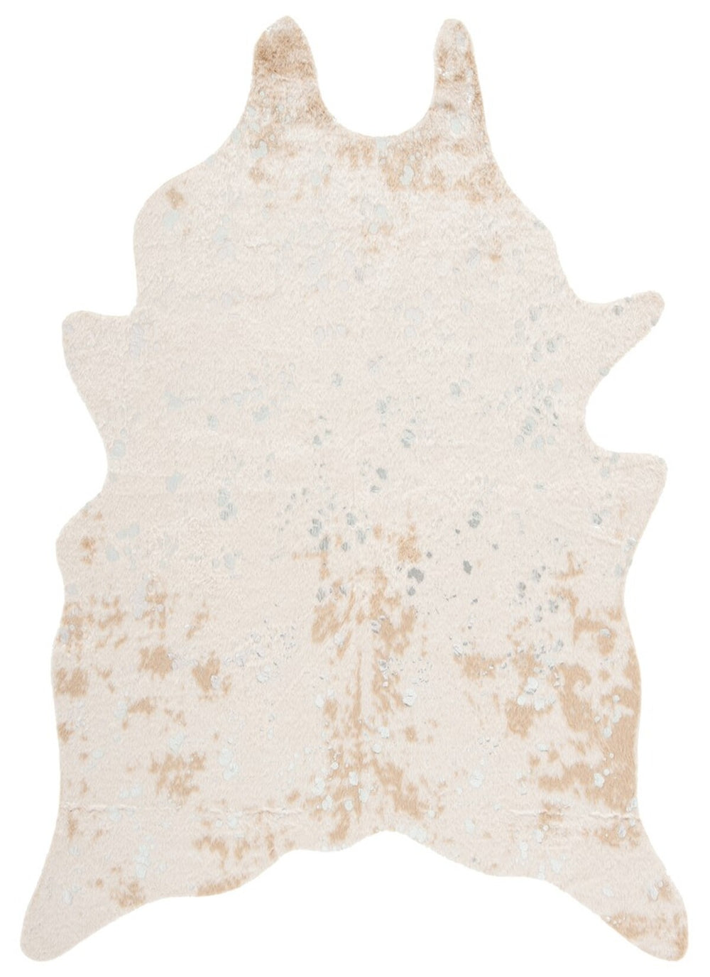 Safavieh Faux Cow Hide 207 Powerloomed  Rug Beige / Silver FCH207B-68