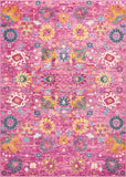 Nourison Passion PSN01 Machine Made Power-loomed No Border Indoor Only Bohemian Transitional Rug Fuchsia, Pink 100% Polypropylene 99446389695