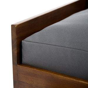 English Elm Christopher Knight Home® - SOLID Mid Century Acacia Wood Dog Bed with Water-Resistant Dark Grey Cushion, Durable Dark Oak Finish 61287.00