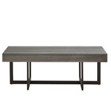 Homelegance By Top-Line Saskai Wood Finish Tables with Drawers Grey MDF