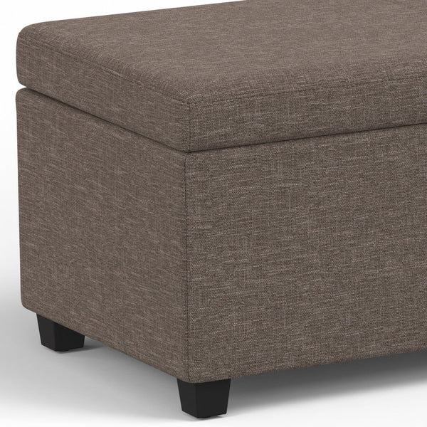 English Elm Avalon Extra Large Storage Ottoman Bench - Stylish Fawn Brown Fabric For Versatile Home Use B136P158652