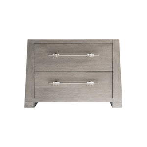 Bernhardt Bernhardt Alta Nightstand With Bluff Quartered Oak, Leather-Wrapped Pulls, Usb Charging, Soft-Close Drawers 321232
