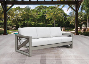 English Elm Steve Silver - Dalilah 3-Piece Outdoor Set Gray - Lightweight Aluminum Frame, Fade-Resistant Fabric, Comfort Foam B081S00434