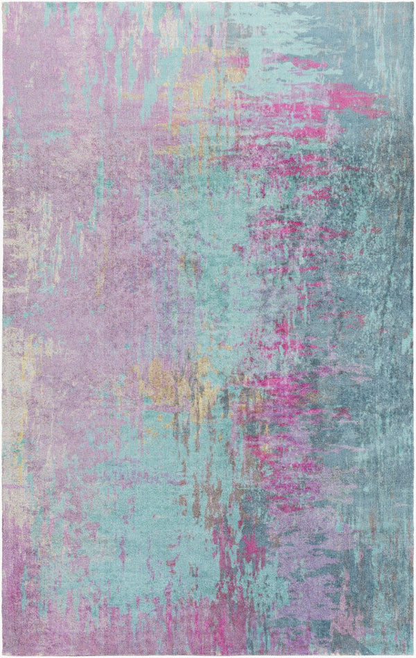 Livabliss Felicity Geometric Mid-century Modern Polyester Area Rug for Entryways and Small Spaces Lavender, Deep 6'7" x 9' FCT8003-679