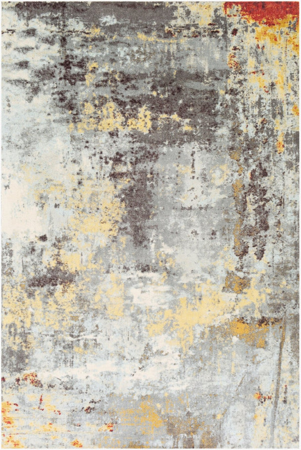 Livabliss Felicity Geometric Runner Rug Mid-century Modern Polyester Hallway and Entryway Accent Charcoal, Slate 5' x 7'6" FCT8008-576