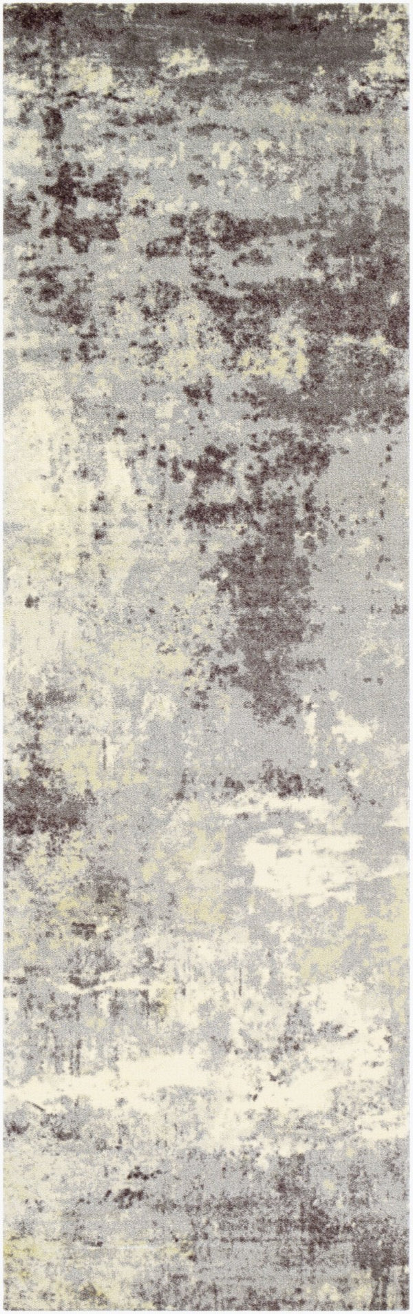 Livabliss Felicity Mid-century Machine Woven Polyester Area Rug for Entryways and Small Spaces Slate, Charcoal 2'6" x 8' FCT8009-268