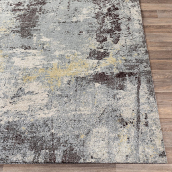 Livabliss Felicity Mid-century Machine Woven Polyester Area Rug for Entryways and Small Spaces Slate, Charcoal 2' x 3' FCT8009-23