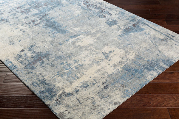 Livabliss Felicity Machine Woven Polyester Runner Mid-century Modern Hallway Entryway Area Rug Blue, Black 5' x 7'6" FCT8010-576