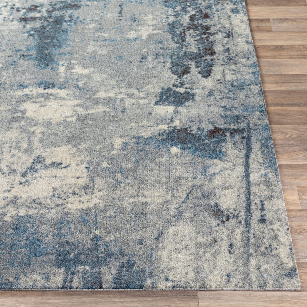 Livabliss Felicity Machine Woven Polyester Runner Mid-century Modern Hallway Entryway Area Rug Blue, Black 2'6" x 8' FCT8010-268
