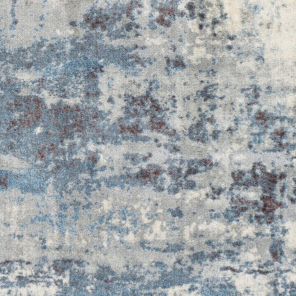 Livabliss Felicity Machine Woven Polyester Runner Mid-century Modern Hallway Entryway Area Rug Blue, Black 5' x 7'6" FCT8010-576