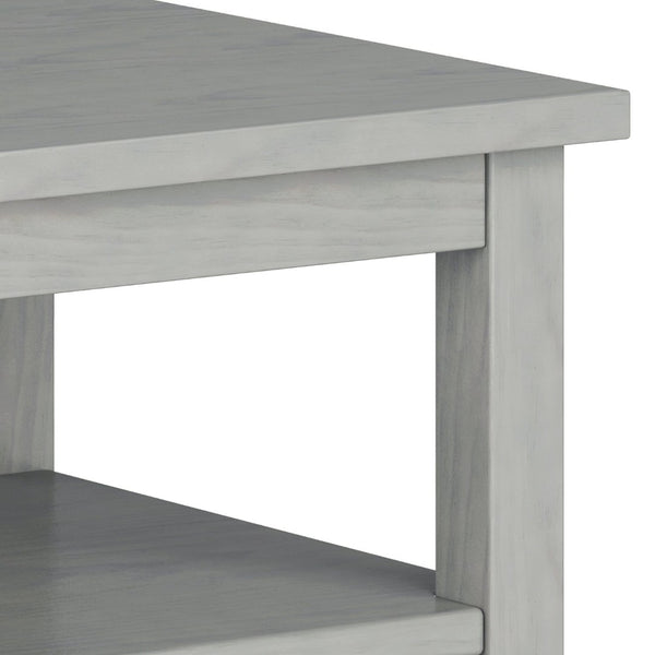 English Elm Warm Solid Wood 20-Inch Transitional End Table In Fog Grey – Stylish Storage For Any Room! B136P159705-GIGA