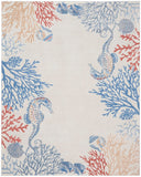 PMP03 Pompeii Coastal Area Rug - Nautical Leafy Design, Soft Textures, Easy-Clean for Home Décor