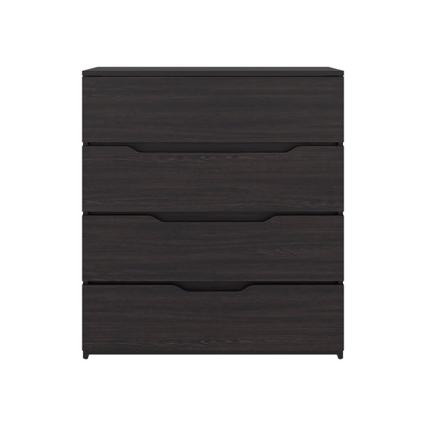 English Elm Bristol Four Drawer Dresser Rich Wenge Finish Compact Contemporary Bedroom Storage B128P485417