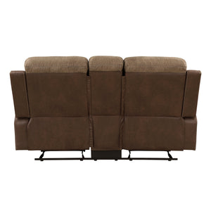 English Elm Plush Microfiber Reclining Sofa Set Three Piece Tufted Living Room Seating Suite B011S01266
