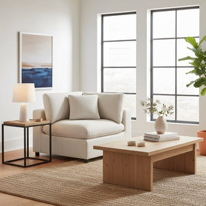 English Elm Cassandra Plush Corner Wedge Chair Beige — Family & Pet-Friendly Polyester, Removable Covers, Luxurious Comfort B050P391245