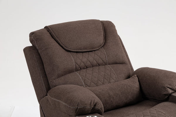 English Elm Lounge Electric Lift Recliner Chair - Oversized Velvet Sofa With 180° Full Recline & Cup Holders W547S00050