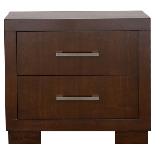 English Elm Piero Wire-brushed Oak Veneer Queen Bedroom Set with Louvered Panels Coastal Style B062S00739