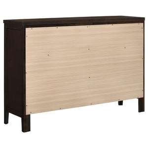 English Elm Warwick Queen Bedroom Set with Leatherette Headboard in Modern Cocoa Finish B062S00742