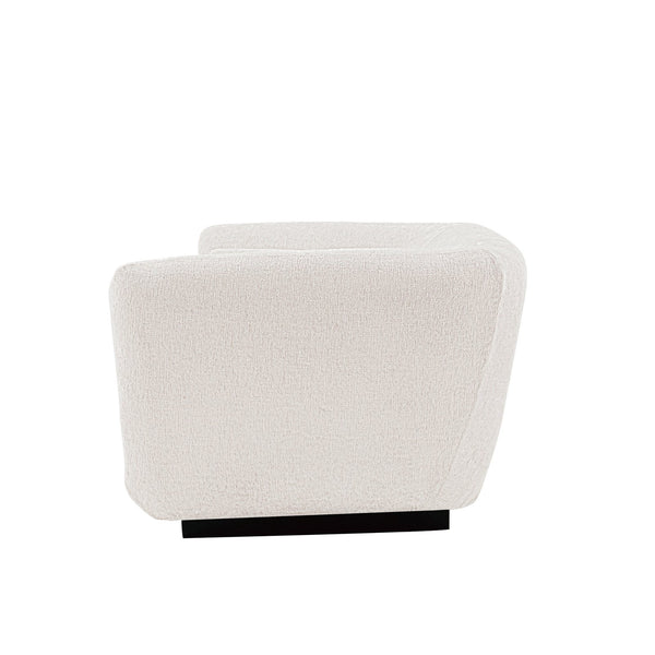 English Elm Ulka 96" Chenille Sofa – Durable Pine Frame, High-Density Foam, Commercial Grade, Includes Bolsters Cream B365P398110