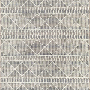 Unique Loom Outdoor Trellis Dalyan Machine Made Striped Rug Gray, Ivory/Beige 5' 4" x 6' 1"
