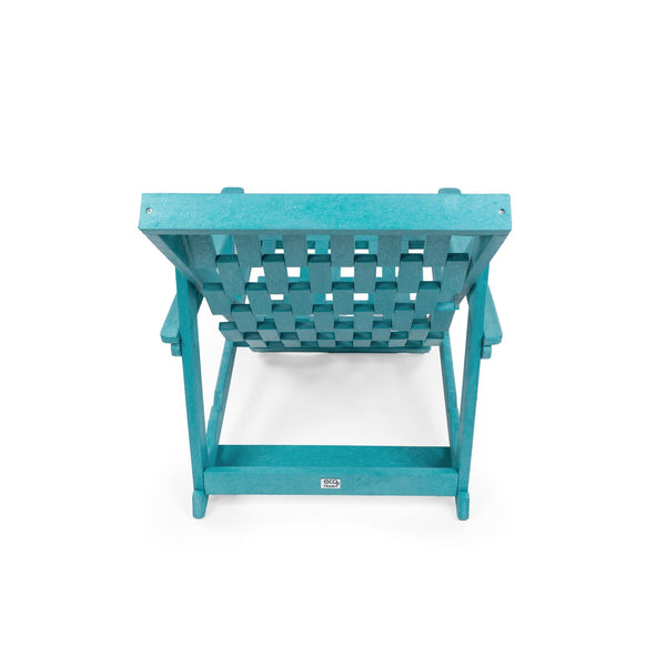 English Elm Pinecrest Outdoor Folding Lounge Chair Recycled Hdpe Reclining Patio Seat with Cushion Teal B2745P409693
