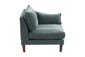 English Elm Modern Modular 6-Piece Sectional Set - Versatile U-Shaped Couch With Armless Chairs & Ottoman B011S01579