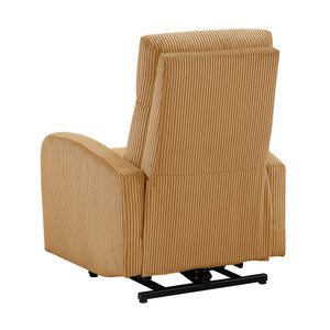 English Elm Contemporary Power Lift Chair Recliner with Plush Corduroy, Foam-Over-Coil Support & Side Pocket Yellow 31 L x 29 W x 24 H B011P395834