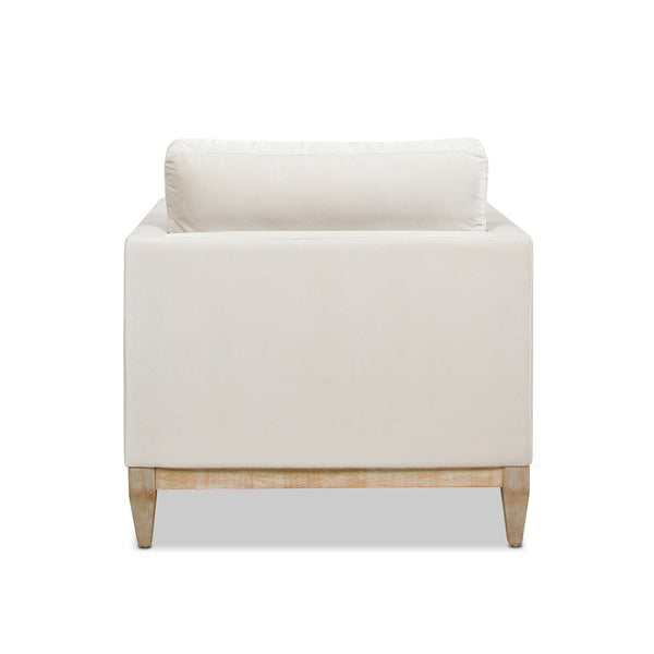 English Elm Jennifer Taylor Home - Knox 36" Modern Farmhouse Arm Chair In French Beige Velvet - Cozy, Durable Comfort For Any Space B2719P238329
