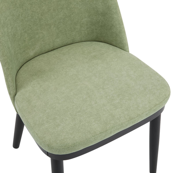 English Elm Dining Chair Set of 2 Mid-century Walnut Wood Frame Upholstered Seat and Back Mint N771P237031L